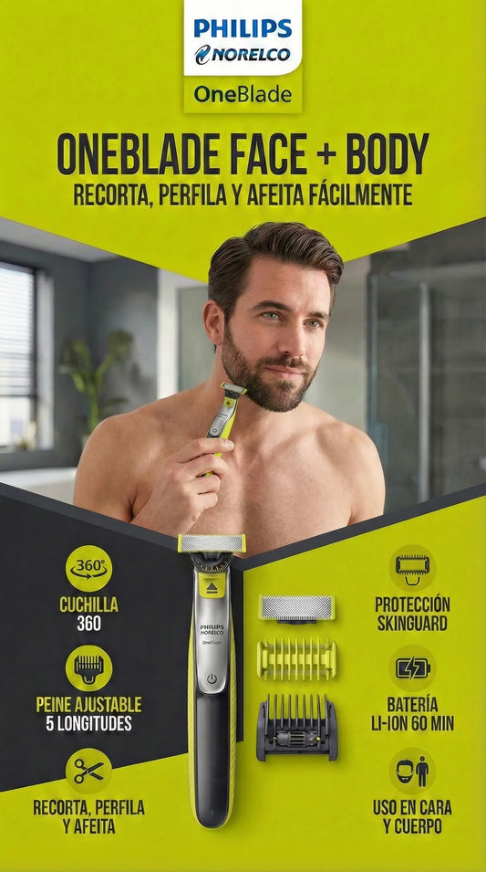 Afeitadora todo en uno Philips One blade